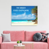Toile La Plage Résout Tout (Insitu(Salon))