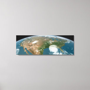 Toile La Planète Panoramique Terre Et Les Etats-Unis.