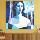 Toile La Pose de « Caelith » – Un Portrait Abstrait (Insitu(Salon))