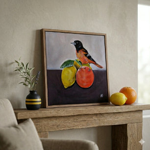 Toile La pose reposante de l'Oriole Peinture d'Alfred Fo