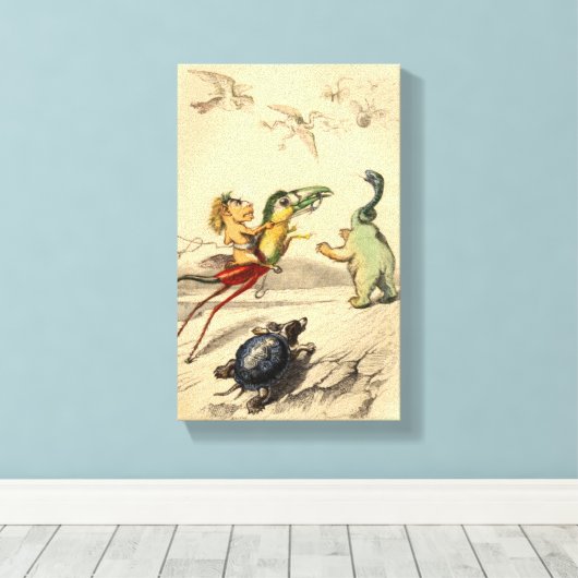 Toile La Poursuite (La Chase) (Insitu (Plancher de Bois))