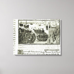 Toile La première attaque sur le pneu