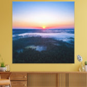 Toile La première lumière de l'aube illuminant la forêt (Insitu(Salon))