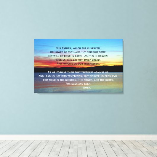 Toile La prière du Seigneur (Insitu (Plancher de Bois))