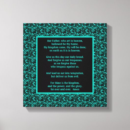 Toile La prière du Seigneur Notre Père Frontière Abstrai (Recto)