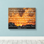 Toile La prière du Seigneur sur un beau coucher de solei (Insitu (Plancher de Bois))