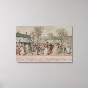 Toile La promenade de jardin de Palais Royal, 1787