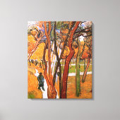 Toile La Promenade : Feuilles mortes de Vincent van Gogh (Recto)