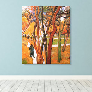 Toile La Promenade : Feuilles mortes de Vincent van Gogh