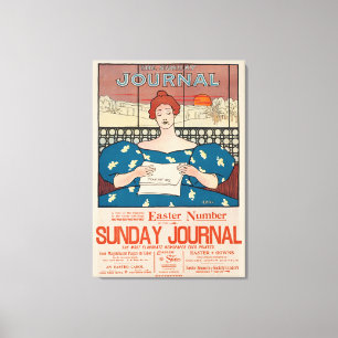 Toile La publicité du journal Sunday Journal
