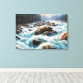 Toile La puissance écrasante du ruisseau débordait (Insitu (Plancher de Bois))