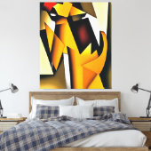 Toile La Queue Marquant Le Chien Art Géométrique Abstrai (Insitu(Chambre))