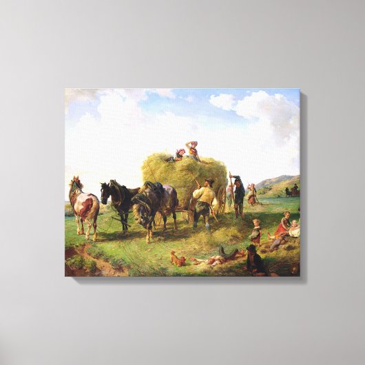 Toile La récolte de foin, 1869 (Recto)
