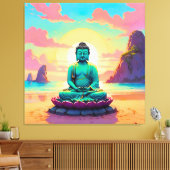 Toile La réflexion sur le coucher de soleil de Bouddha (Insitu(Salon))