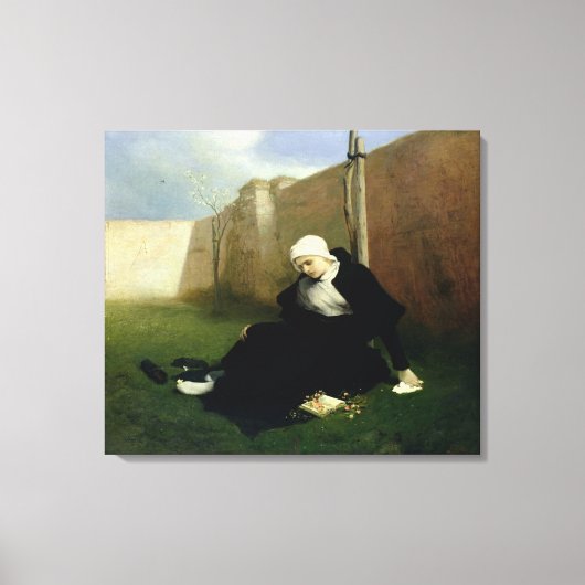 Toile La religieuse dans le Jardin du Cloître, 1869 (Recto)