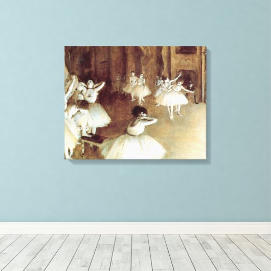 Toile La répétition de Degas sur scène (Insitu (Plancher de Bois))