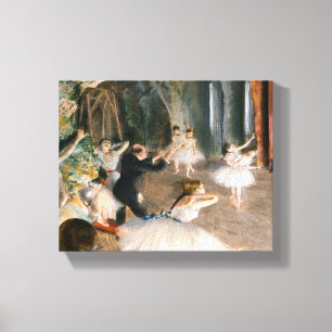 Toile La Répétition sur scène d'Edgar Degas