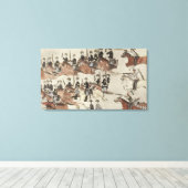 Toile La retraite du major Marcus Reno devant le coun in (Insitu (Plancher de Bois))