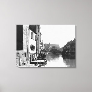 Toile La rivière Gera à Erfurt, Thiringia, c.1910