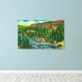 Toile La rivière Spokane et le pont du pied de suspensio (Insitu (Plancher de Bois))