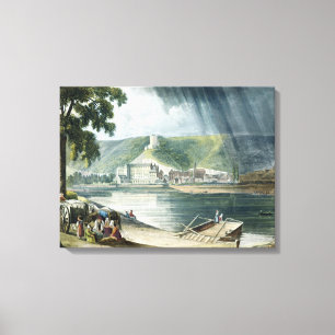 Toile La Roche, des "vues sur la Seine", gravée par T