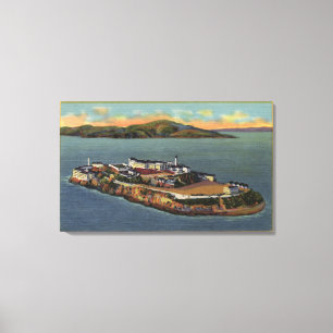 Toile "La roche," vue d'île d'Alcatraz