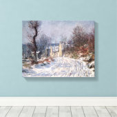 Toile La route vers Giverny, hiver, 1885 (Insitu (Plancher de Bois))