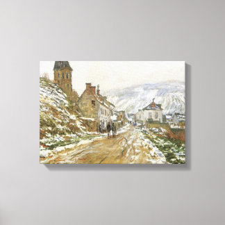 Toile La route vers Vetheuil en hiver par Monet Wrapped