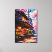 Toile La rue des fleurs de cerisier (Recto)