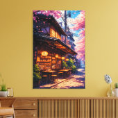 Toile La rue des fleurs de cerisier (Insitu(Salon))