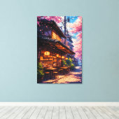 Toile La rue des fleurs de cerisier (Insitu (Plancher de Bois))