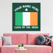 Toile La Saint-Patrick Drapeau Irlande Nom Personnalisé (Insitu(Salon))