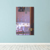 Toile La salle à manger privée avec du cristal noir (Insitu (Plancher de Bois))