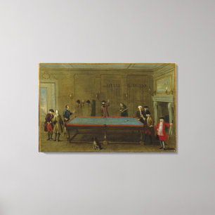 Toile La salle de billard (huile sur toile)