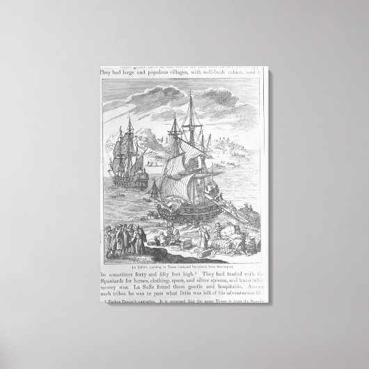 Toile La Salle's Landing au Texas (Recto)