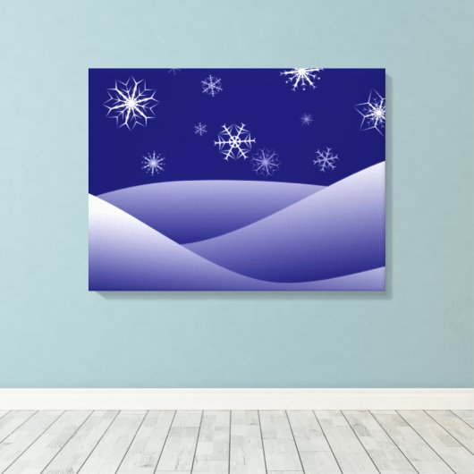 TOILE LA SCÈNE DE NEIGE D'HIVER (Insitu (Plancher de Bois))