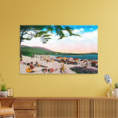 Toile La scène de plage à Carmel, Californie (Insitu(Salon))