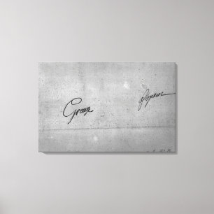 Toile La signature de Jean-Baptiste Greuze