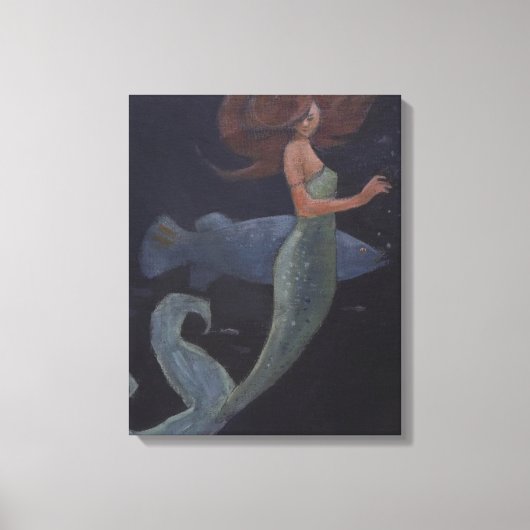 Toile La Sirène et le Poisson Bleu (Recto)