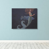 Toile La Sirène et le Poisson Bleu (Insitu (Plancher de Bois))