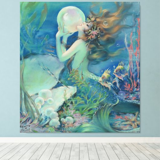 Toile La sirène par Henry Clive (Insitu (Plancher de Bois))