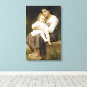Toile La Soeur aînée (par William Bouguereau) (Insitu (Plancher de Bois))