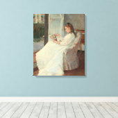 Toile La soeur de l'artiste à une fenêtre, 1869 (Insitu (Plancher de Bois))