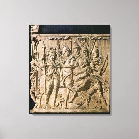 Toile La soumission d'un barbare à une troupe romaine (Recto)