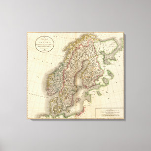 Toile La Suède, le Danemark et la Norvège