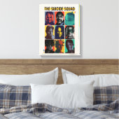 Toile La Suicide Squad | Rétro Grid With Harley Quinn (Insitu(Chambre))