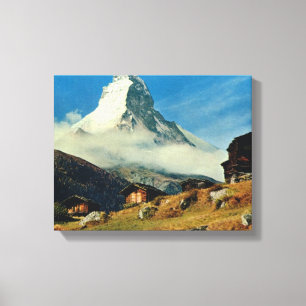 Toile La Suisse vintage, Matterhorn, Zermatt