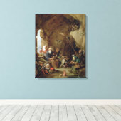 Toile La tentation de St. Anthony dans une caverne roche (Insitu (Plancher de Bois))