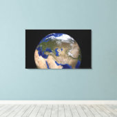 Toile La Terre de la prochaine génération de marbre bleu (Insitu (Plancher de Bois))