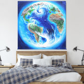 Toile La Terre, l'affiche de la planète bleue (Insitu(Chambre))